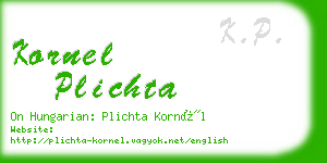 kornel plichta business card